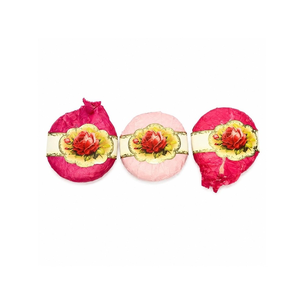 Vintage Victorian Edwardian Rose Beauty Perfumed Soaps Germany NOS Set of 3